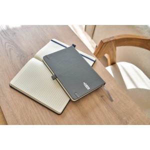 A5-�s f�zet, RPET 600D poli�szter, fekete (f�zet, notesz)