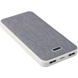ABS powerbank, jrahasznostott anyagbl, fehr (powerbank)
