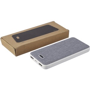ABS powerbank, jrahasznostott anyagbl, fehr (powerbank)