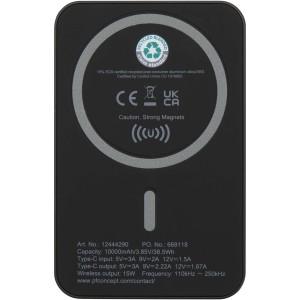 Acrab 10 000 mAh mgneses powerbank, fekete (powerbank)