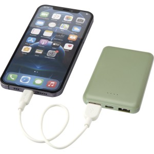 Asama jrahasznostott manyag powerbank, 5000 mAh, zld (powerbank)