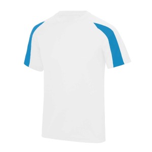 AWDis Cool Contrast sportp�l�, Arctic White/Sapphir (T-shirt, p�l�, kevertsz�las, m�sz�las)