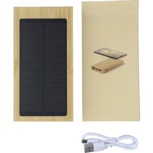 Bambusz powerbank, 10 000 mAh (powerbank)