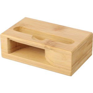 Bambusz telefontart�, barna (hangsz�r�, r�di�, vet�t�)