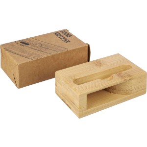 Bambusz telefontart�, barna (hangsz�r�, r�di�, vet�t�)