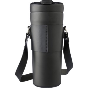 Duplafal�, rozsdamentes ac�l kulacs, 730 ml, fekete (termosz)