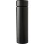 Duplafal, rozsdamentes acl termosz, 425 ml, fekete