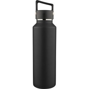 Duplafal� �jraac�l palack, 600 ml, fekete (sportkulacs)