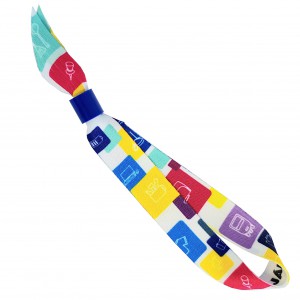 Fesztivl karszalag kk hengerzrral (nyakpnt, karpnt, badgetart)