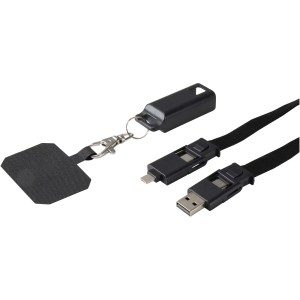 Franz 5in1 adatkbel, gyorstlt nyakpnt, fekete (vezetk, eloszt, adapter, kbel)