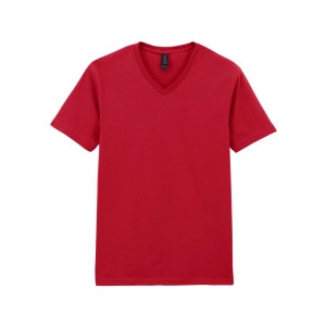 Gildan SoftStyle f�rfi V-nyak� p�l�, Cherry Red (T-shirt, p�l�, 90-100% pamut)