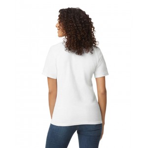 GILDAN SOFTSTYLE(r) n�i duplapik� p�l� 3 gombbal, White (gall�ros p�l�, 90-100% pamut)