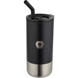 Grayson h�szigetelt poh�r sz�v�sz�llal, 480 ml, fekete (poh�r)