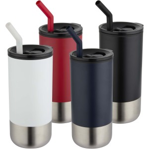 Grayson h�szigetelt poh�r sz�v�sz�llal, 480 ml, piros (poh�r)