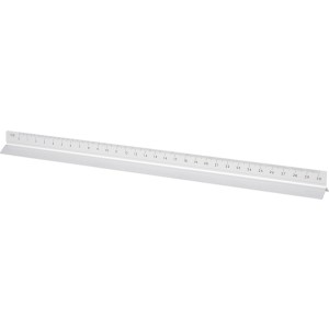 H�romsz�g vonalz�, 30 cm, ez�st (�r�asztali felszerel�s)