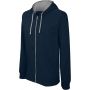Kariban Contrast f�rfi kapucnis pul�ver, Navy/Fine Grey