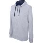 Kariban Contrast f�rfi kapucnis pul�ver, Oxford Grey/Navy