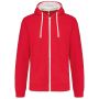 Kariban Contrast f�rfi kapucnis pul�ver, Red/White