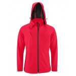 Kariban f�rfi kapucnis softshell dzseki, Red (KA413RE)