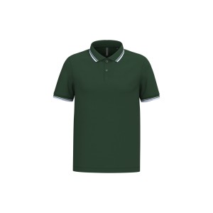 Kariban f�rfi r�vidujj� gall�ros p�l�, Forest Green/White (gall�ros p�l�, 90-100% pamut)
