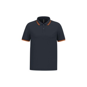 Kariban f�rfi r�vidujj� gall�ros p�l�, Navy/Orange (gall�ros p�l�, 90-100% pamut)