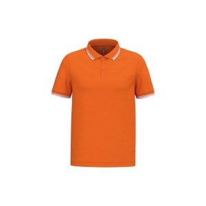Kariban f�rfi r�vidujj� gall�ros p�l�, Orange/White (gall�ros p�l�, 90-100% pamut)