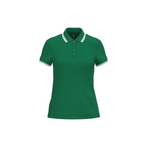 Kariban n�i r�vidujj� gall�ros p�l�, Kelly Green/White (gall�ros p�l�, 90-100% pamut)