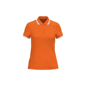 Kariban n�i r�vidujj� gall�ros p�l�, Orange/White (gall�ros p�l�, 90-100% pamut)