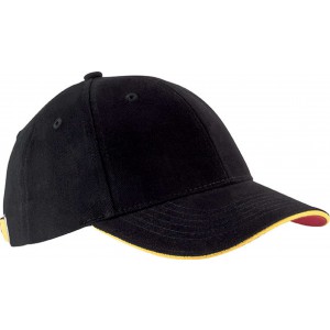 Kup Orlando 6 paneles sapka, Black/Yellow/Red (sapka)