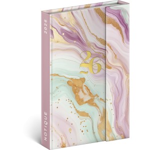 Mgnessel zrd agenda Pink Marble 2026, 11 x 16 cm (naptr)