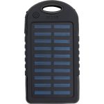 Napelemes powerbank, ABS, fekete (1262005-01)