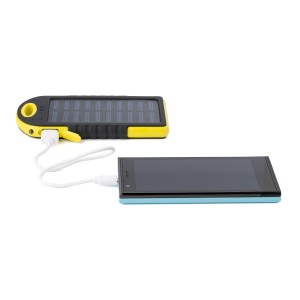 Napelemes powerbank, ABS, srga (powerbank)