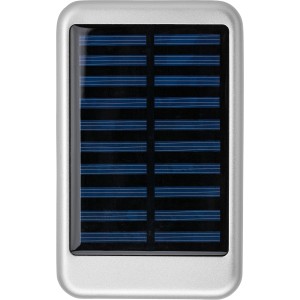 Napelemes powerbank, alumnium, ezst (powerbank)