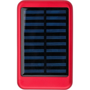 Napelemes powerbank, alumnium, piros (powerbank)