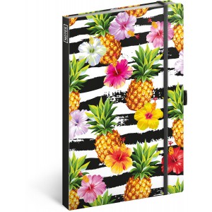 Notesz Pineapples , lined, 13 x 21 cm (naptr)