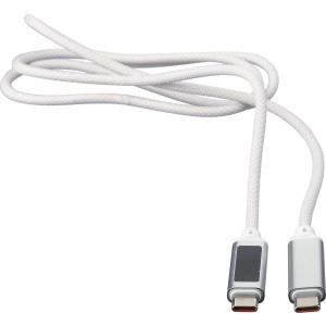 Nylon t�lt�k�bel, feh�r (vezet�k, eloszt�, adapter, k�bel)