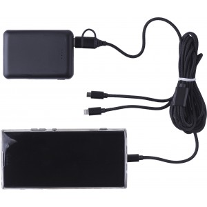 Nylon t�lt�k�bel, fekete (vezet�k, eloszt�, adapter, k�bel)