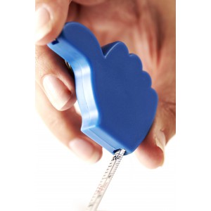 OK kulcstart� m�r�szalaggal, 1 m-es, k�k (kulcstart�)