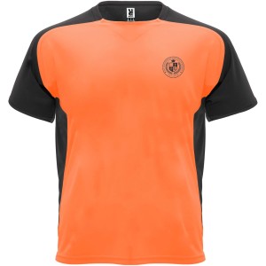 Roly Bugatti rvid ujj gyerek sportpl, fluor orange, solid black (T-shirt, pl, kevertszlas, mszlas)