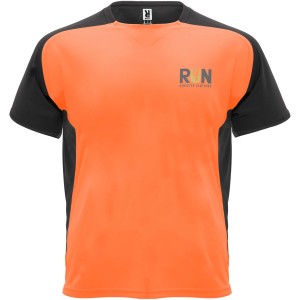Roly Bugatti rvid ujj uniszex sportpl, fluor orange, solid black (T-shirt, pl, kevertszlas, mszlas)