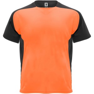 Roly Bugatti rvid ujj uniszex sportpl, fluor orange, solid black (T-shirt, pl, kevertszlas, mszlas)