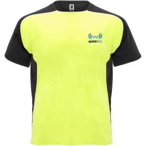 Roly Bugatti rvid ujj uniszex sportpl, fluor yellow, solid black (T-shirt, pl, kevertszlas, mszlas)