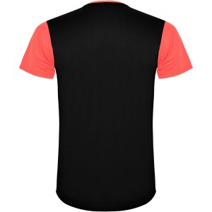 Roly Detroit rvid ujj gyerek sportpl, fluor coral, solid black (T-shirt, pl, kevertszlas, mszlas)