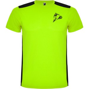 Roly Detroit rvid ujj gyerek sportpl, lime, solid black (T-shirt, pl, kevertszlas, mszlas)
