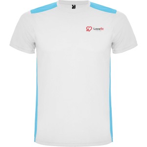 Roly Detroit rvid ujj gyerek sportpl, white, turquois (T-shirt, pl, kevertszlas, mszlas)