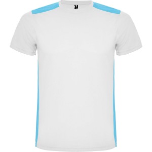 Roly Detroit rvid ujj gyerek sportpl, white, turquois (T-shirt, pl, kevertszlas, mszlas)