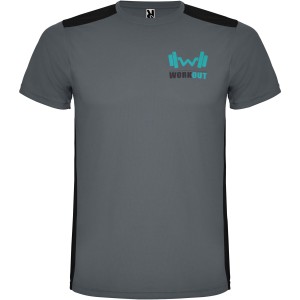 Roly Detroit r�vid ujj� uniszex sportp�l�, Ebony, Black (T-shirt, p�l�, kevertsz�las, m�sz�las)