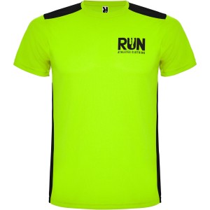 Roly Detroit r�vid ujj� uniszex sportp�l�, Lime, Black (T-shirt, p�l�, kevertsz�las, m�sz�las)