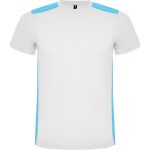 Roly Detroit rvid ujj uniszex sportpl, white, turquois (R66529K)