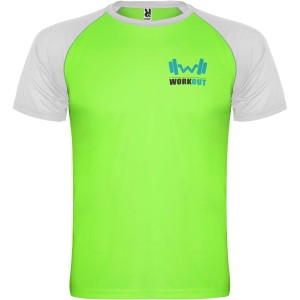 Roly Indianapolis rvid ujj gyerek sportpl, fluor green, white (T-shirt, pl, kevertszlas, mszlas)